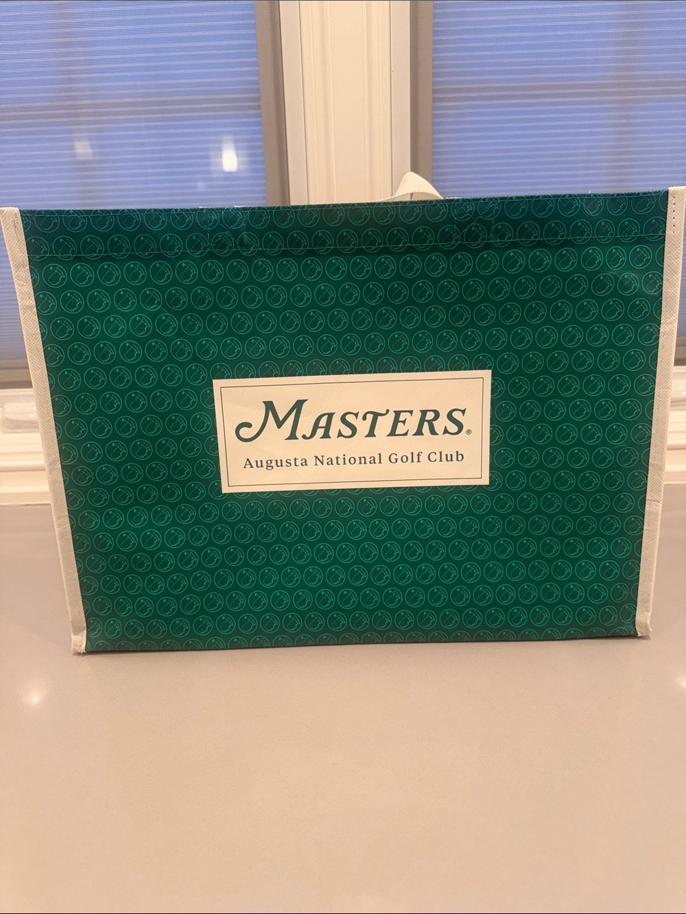 Masters Green and White Augusta Reusable Tote Bag